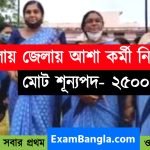 ২৫০০ শূন্যপদে আশা কর্মী নিয়োগ