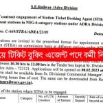 ভারতীয় রেলে টিকিট বুকিং এজেন্ট পদে কর্মী নিয়োগ