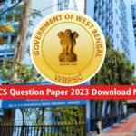 WBCS Question Paper 2023 Download