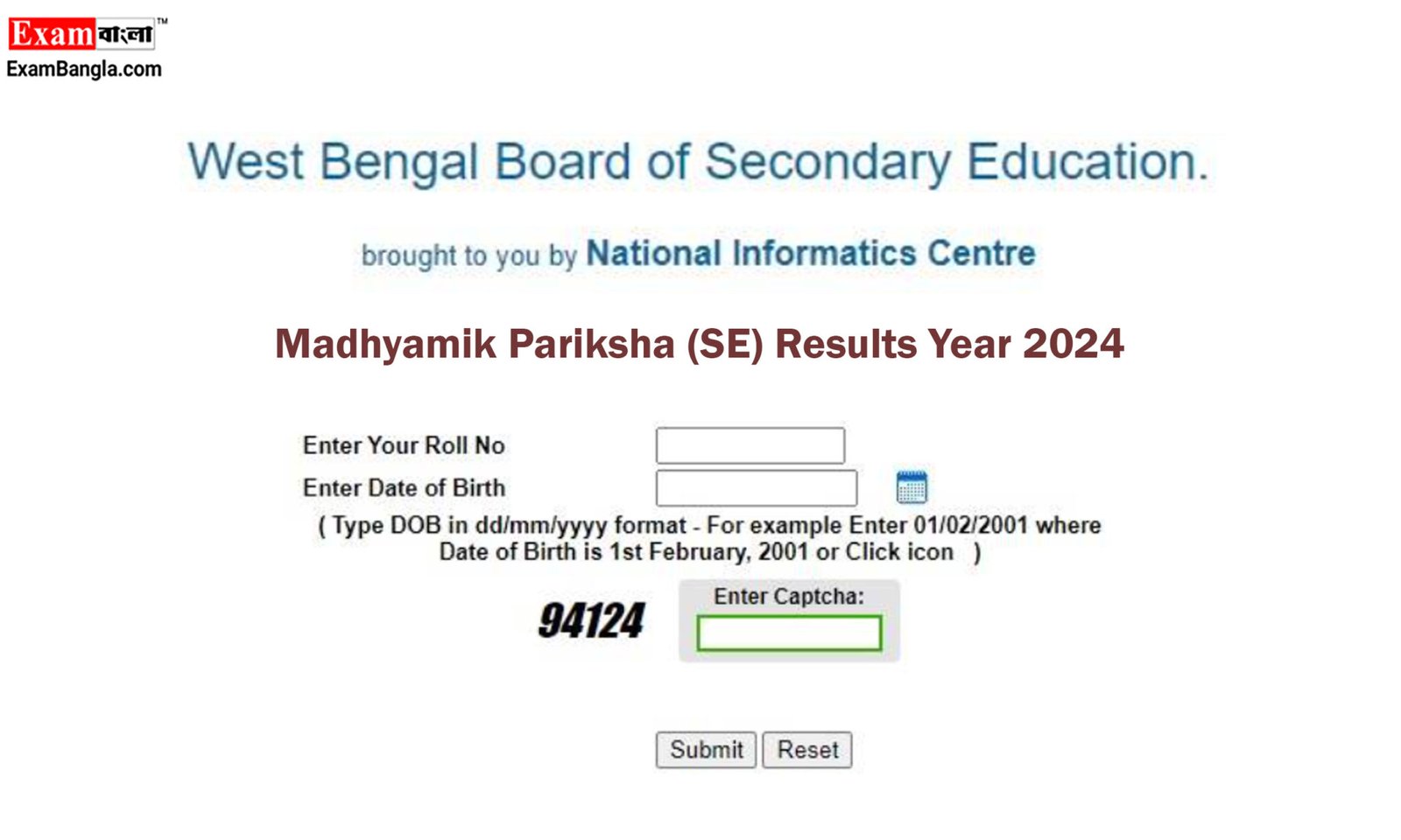 মাধ্যমিক রেজাল্ট ২০২৪ Check Madhyamik Result 2024