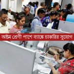 অষ্টম শ্রেণী পাশে ব্যাঙ্কে চাকরির সুযোগ