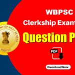 WBPSC Clerkship Question Paper Download