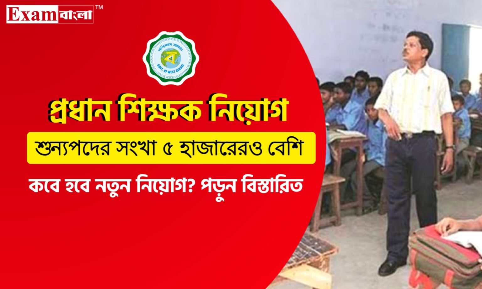 ৫ হাজারেরও বেশি শূন্যপদ রয়েছে প্রধান শিক্ষক পদে